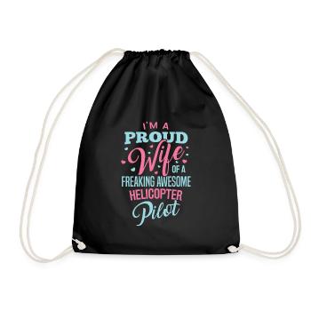 Hélicoptère Femme Cadeau Pilote d’hélicoptère Femmes Heli - Sac de sport léger - noir - Devant
