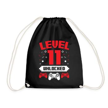 Cadeau de cadeau pour le 11e anniversaire du Gamer Gamer - Sac de sport léger - noir - Devant