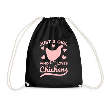 Chicken Design for Women Girls, Chicken Farmers - Drawstring Bag - black - Front