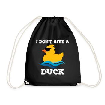 I do not give a duck - Drawstring Bag - black - Front