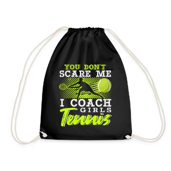 Tennis Coach Gift - Turnbeutel - Schwarz - Vorne