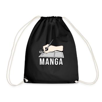Manga - Turnbeutel - Schwarz - Vorne