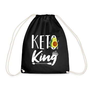 Keto King Low Carb Lifestyle Diet Diet Femmes - Sac de sport léger - noir - Devant