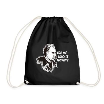 Nietzsche Philosophie Philosoph Denker - Turnbeutel - Schwarz - Vorne