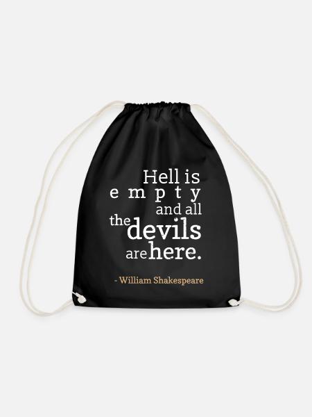Shakespeare Drama Literatur - Turnbeutel - Schwarz