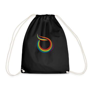 Entwurf des homosexuellen Stolz-Symbol-2019 Q - Turnbeutel - Schwarz - Vorne