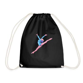 Turnerin - Bodenturnen Rhythmische Sportgymnastik - Turnbeutel - Schwarz - Vorne