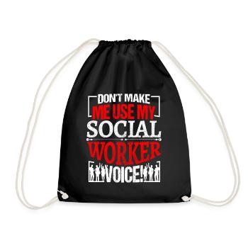 Social Worker Profession Job Title - Sac de sport léger - noir - Devant