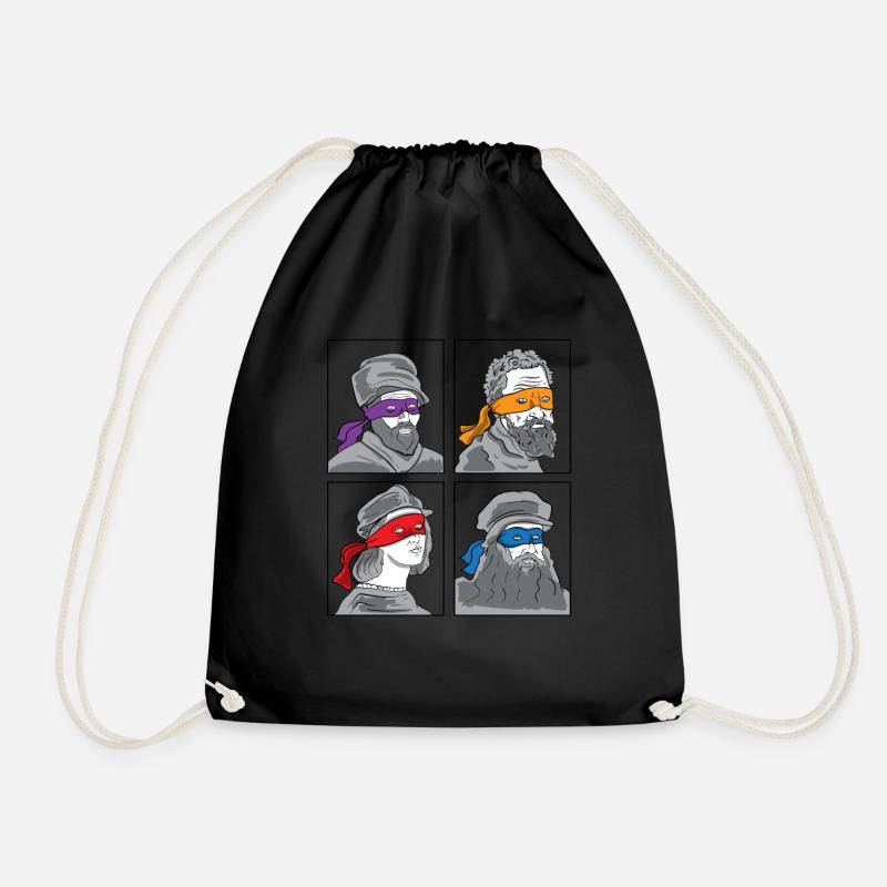 Leonardo Donatello Michelangelo Raphael cadeau - Sac de sport léger - noir