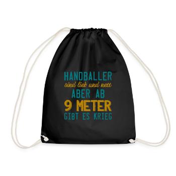 Handball Sport Lustig Spruch Amateur Geschenk - Turnbeutel - Schwarz - Vorne