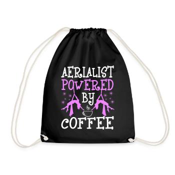 Aerialist Powered By Coffee Cadeau pour le titre d'emploi - Sac de sport léger - noir - Devant