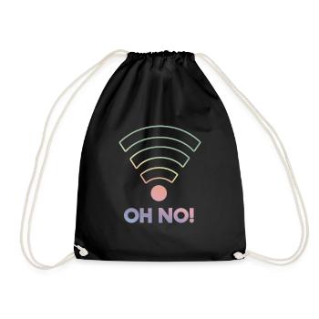 Cadeau drôle de ventilateur de téléphone portable de wifi wifi - Sac de sport léger - noir - Devant
