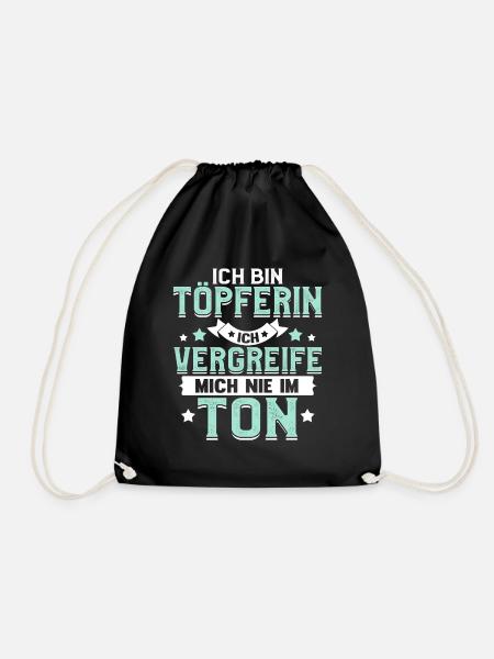 Lustig Töpfern Keramiker Töpfer Keramik Geschenk - Turnbeutel - Schwarz