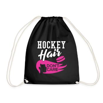 Hockey Hair Don’t Care - Sac de sport léger - noir - Devant