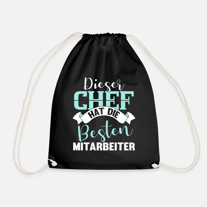 Lustig Chef Boss Mitarbeiter Beruf Spruch Geschenk - Turnbeutel - Schwarz