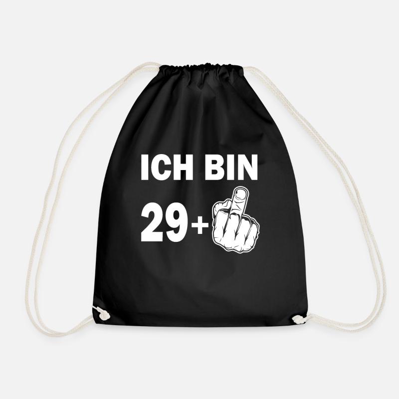 30 Geburtstag Geschenkidee lustige Sprüche - Turnbeutel - Schwarz