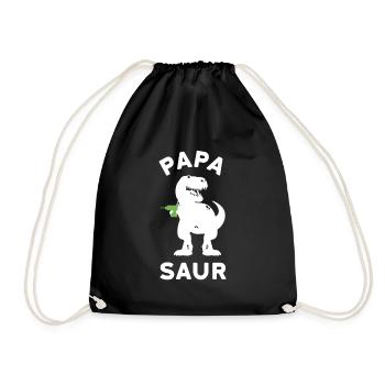 Cadeau pour papa papa, papasaur dinosaures - Sac de sport léger - noir - Devant