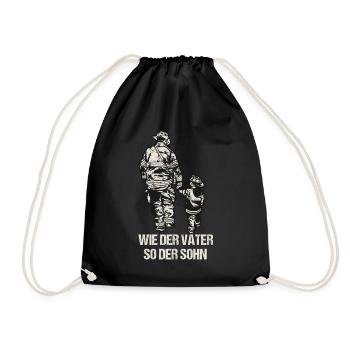 Cadeau père fils pompier - Sac de sport léger - noir - Devant