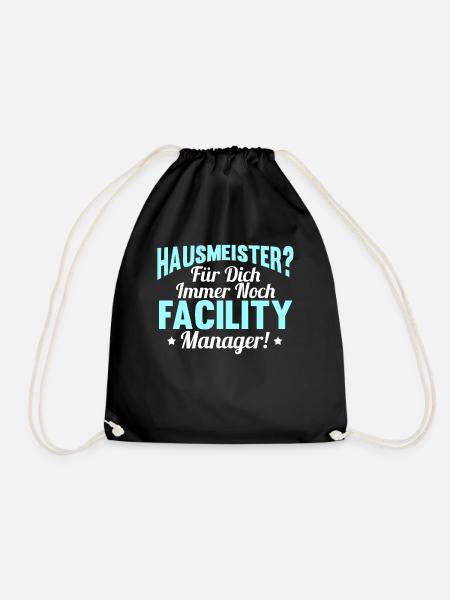 Lustig Hausmeister Facility Manager Job Geschenk - Turnbeutel - Schwarz