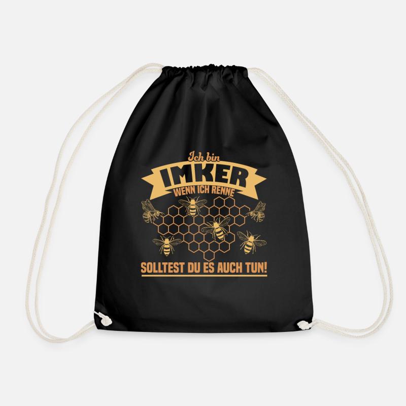 Ich bin Imker - Turnbeutel - Schwarz