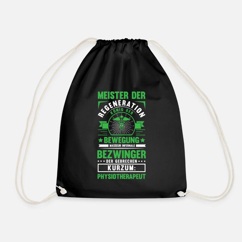 Lustig Physios Physiotherapeut Spruch Geschenk - Turnbeutel - Schwarz