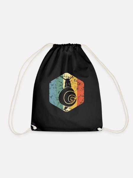 Coole Schnecke Schneckenhaus Schneckchen Geschenk - Turnbeutel - Schwarz