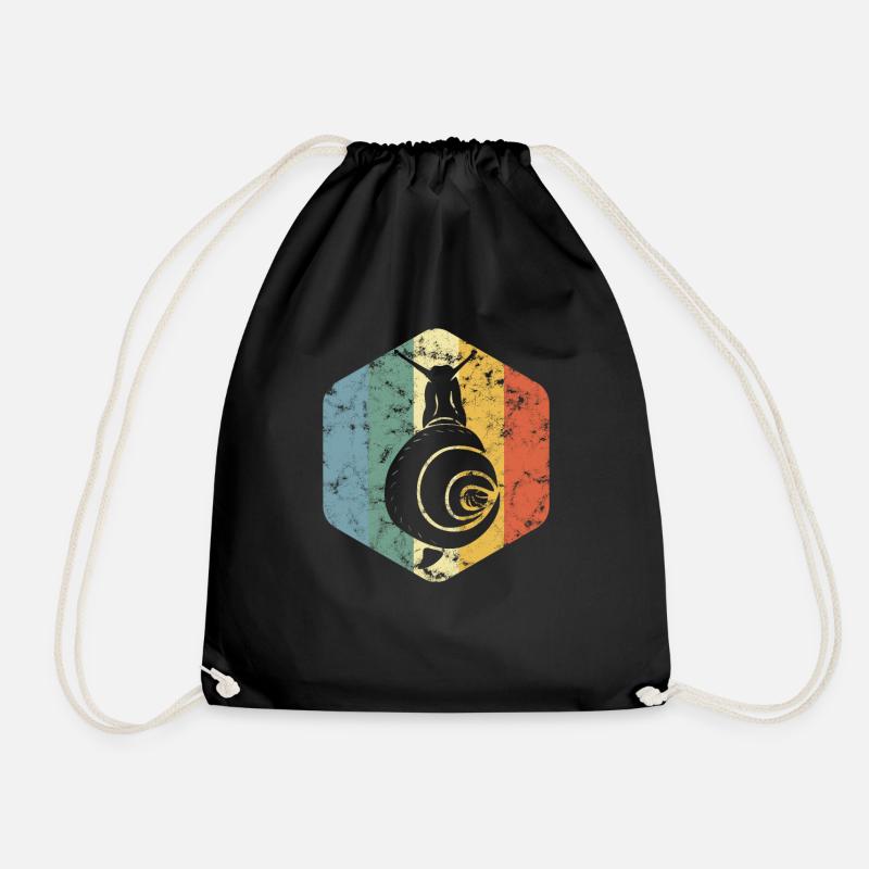 Coole Schnecke Schneckenhaus Schneckchen Geschenk - Turnbeutel - Schwarz