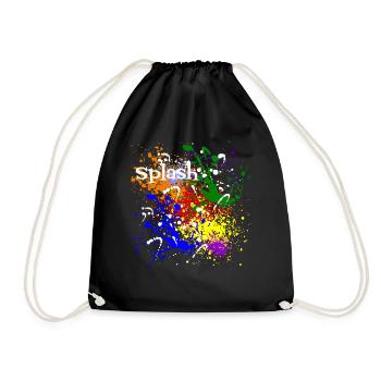 Splash of colorful fresh colors gift idea - Turnbeutel - Schwarz - Vorne