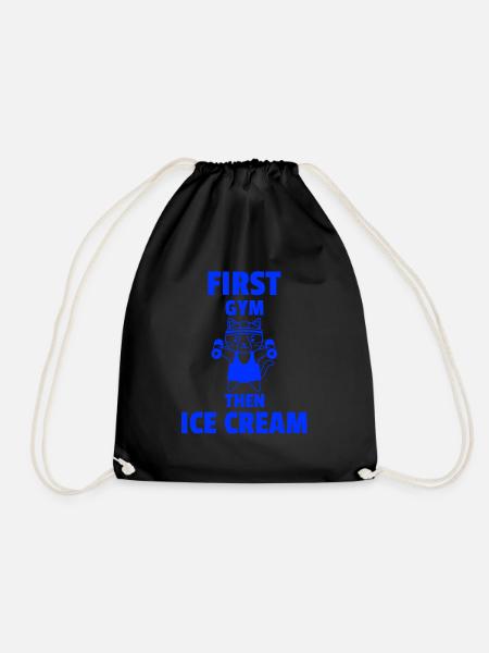 Funny gym wear. - Drawstring Bag - black