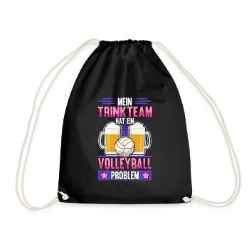 Volleyball Lustig Spruch Hobby Sport Geschenk Geek - Turnbeutel - Schwarz - Vorne