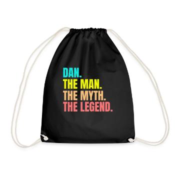 Mens Dan- The Man The Myth The Legend Personalized - Sac de sport léger - noir - Devant