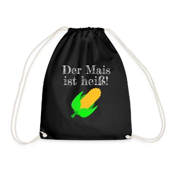 Mais Häckseln Landwirt Bauer Ernte Corn harvest - Turnbeutel - Schwarz - Vorne