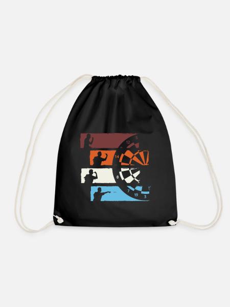 Dart Retro Verein Dartpfeile Dartscheibe Geschenk - Turnbeutel - Schwarz