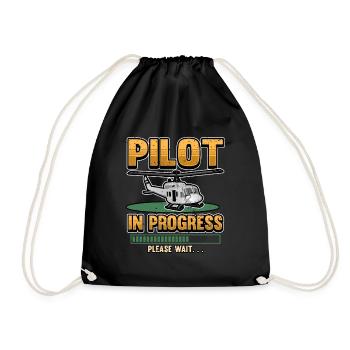 Cadeau drôle de pilote d'hélicoptère d'hélicoptère - Sac de sport léger - noir - Devant