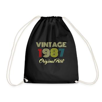 Vintage 1987 Original partie hommes femmes 33 anniversaire - Sac de sport léger - noir - Devant