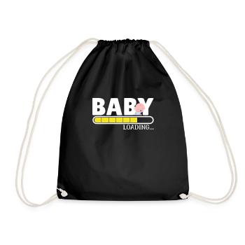 Baby loaded T Shirt Cute Baby loading Gift Idea - Turnbeutel - Schwarz - Vorne