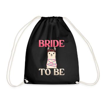 Fête de poule m. Alpaga, lama pour la mariée - Sac de sport léger - noir - Devant