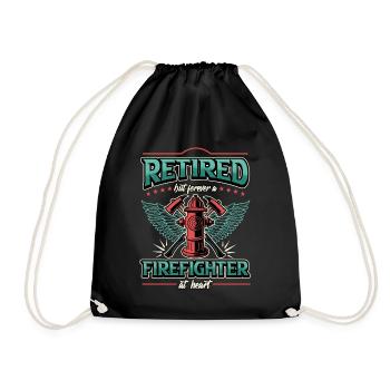 Funny Firefighter Firefighter Saying Gift - Drawstring Bag - black - Front