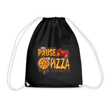 Gamer drôle sort pizza parieur cadeau Geek - Sac de sport léger - noir - Devant