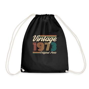 Cadeau d’anniversaire pour les personnes nées en 1973 - Vintage - Sac de sport léger - noir - Devant