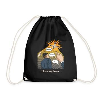 Drone Owners Drone Fans Pilot Hobby Design - Drawstring Bag - black - Front