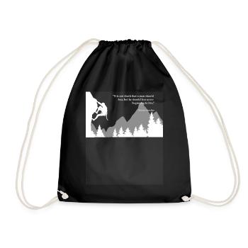 Start living, Stoic quote by Marcus Aurelius - Drawstring Bag - black - Front