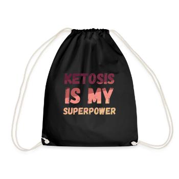 Perfect Keto Diet Gifts Ketogenic High Shirt - Drawstring Bag - black - Front