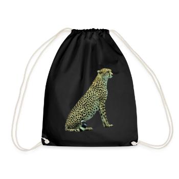 Cheetah - Big Cat - Cat - Big Cat - Africa - Drawstring Bag - black - Front