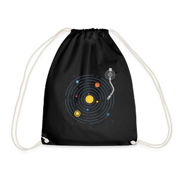 Musique Système solaire Cadeau vinyle - Sac de sport léger - noir - Devant
