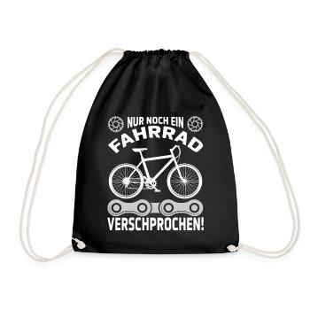 Nur noch ein Fahrrad - Turnbeutel - Schwarz - Vorne