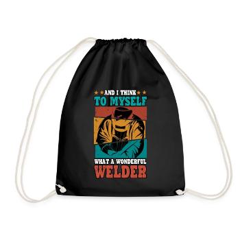 Soudeur Welder Sueur Drôle profession - Sac de sport léger - noir - Devant