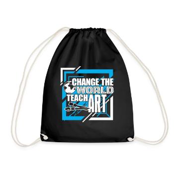 Change The World Teach Art - Drawstring Bag - black - Front