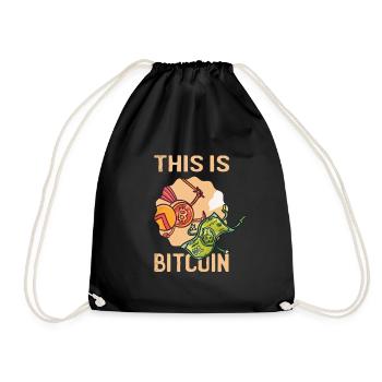 Bitcoin BTC Crypto HODL Trader Blockchain Digital - Sac de sport léger - noir - Devant