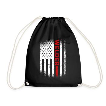 Funny Welding Proud Welder Weld Job American - Sac de sport léger - noir - Devant